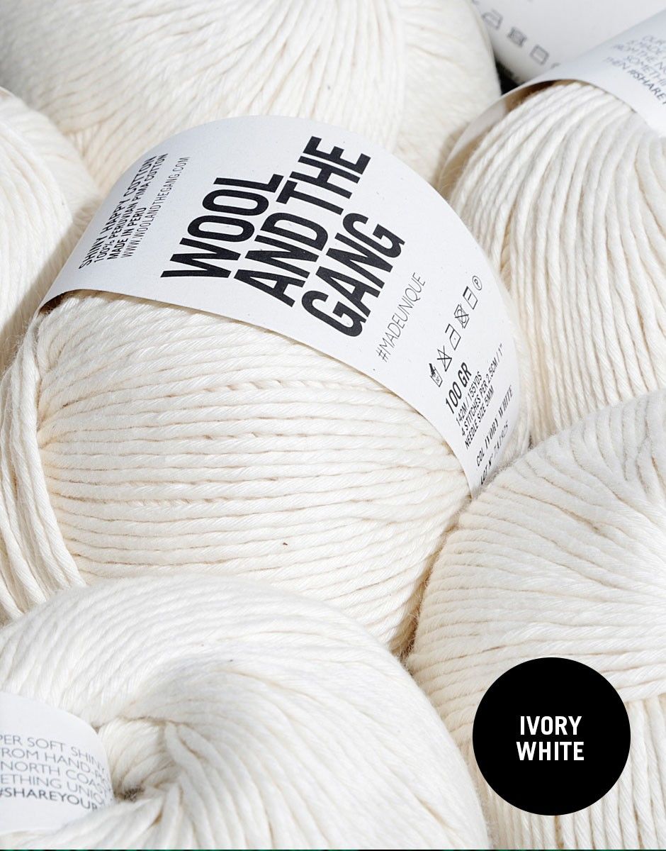 Shiny Happy Cotton - 6 Knäuel Ivory White