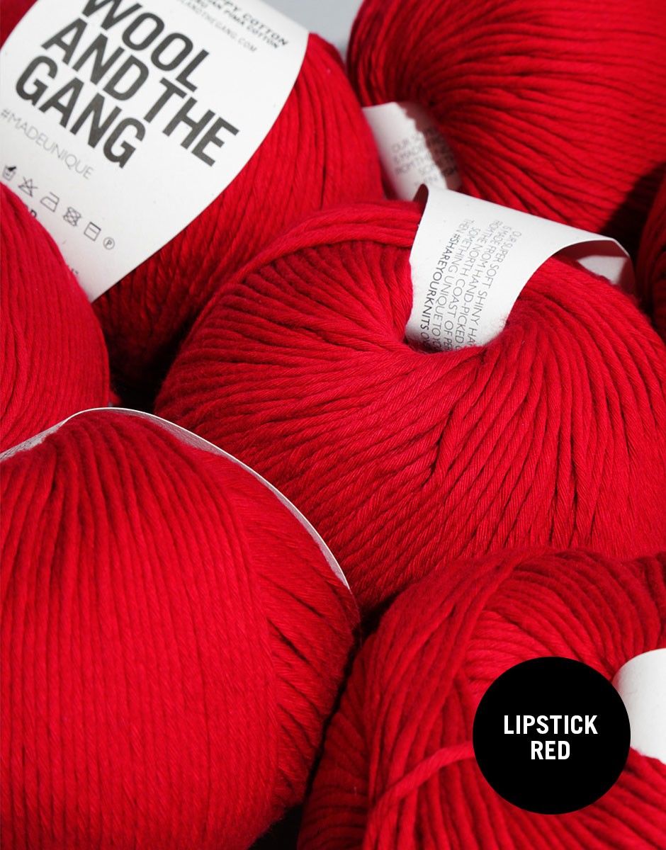 Shiny Happy Cotton - 6 Knäuel Lipstick Red