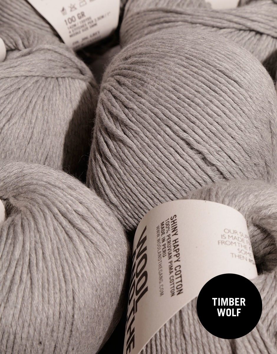 Shiny Happy Cotton - 6 Knäuel Timber Wolf