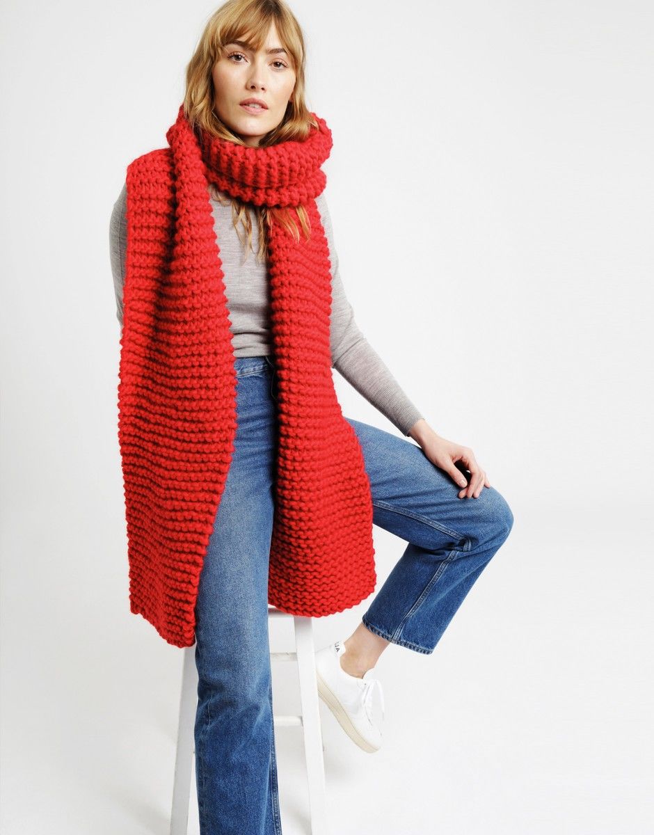 Foxy Roxy Scarf Lipstick Red