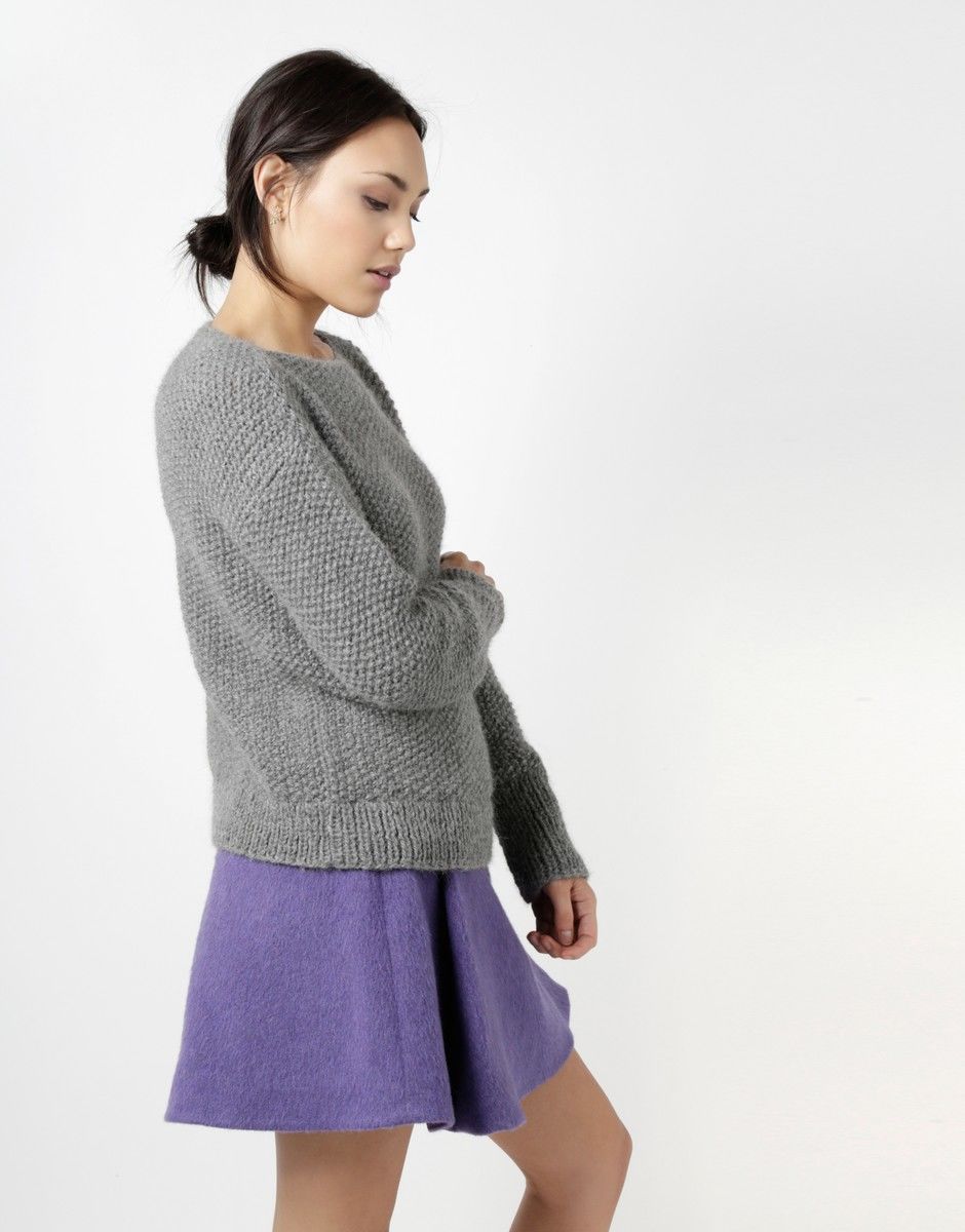 Superbowl Sweater Tweed Grey