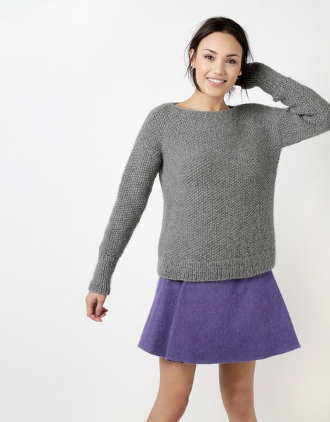 Superbowl Sweater Tweed Grey
