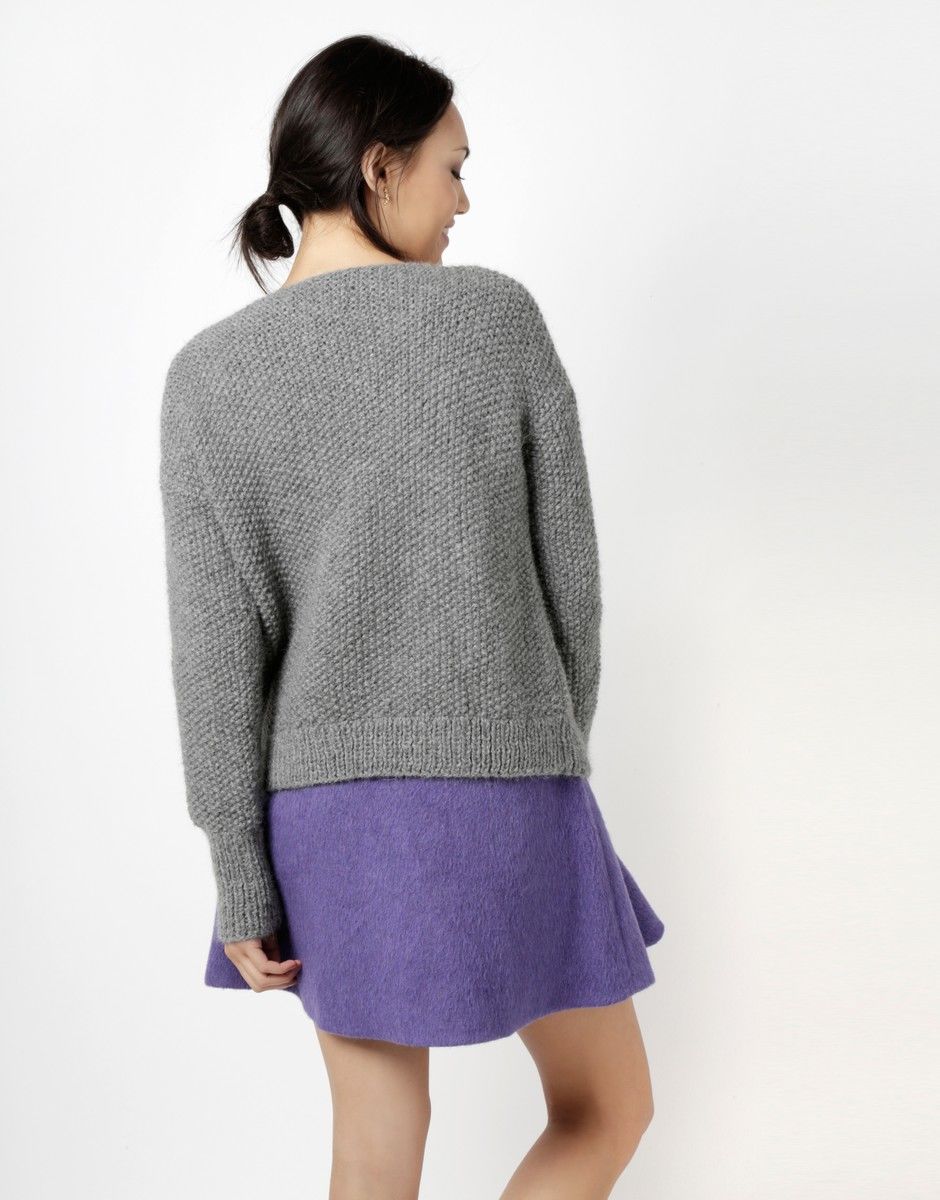 Superbowl Sweater Tweed Grey