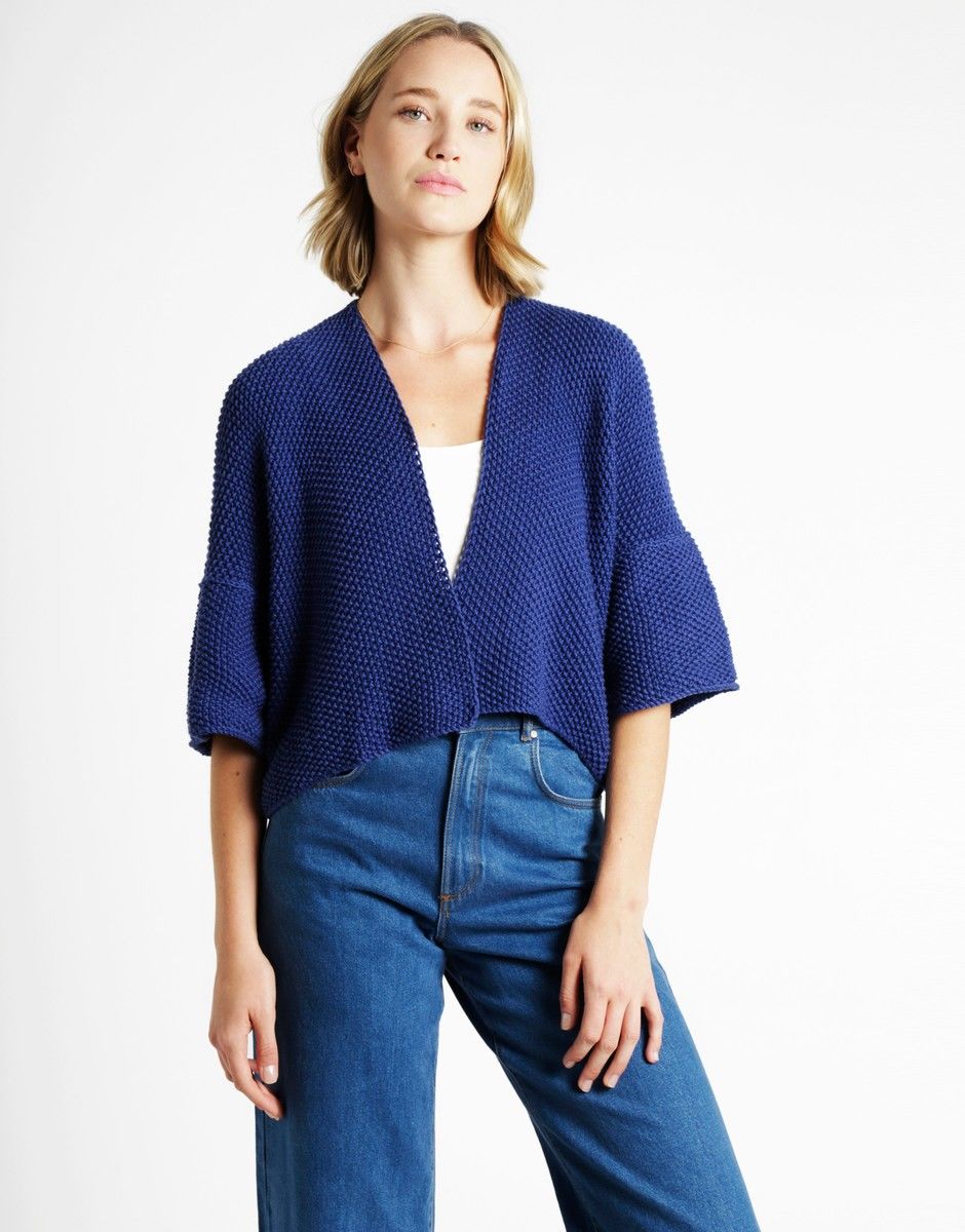 Final Countdown Cardigan Cobalt Blue