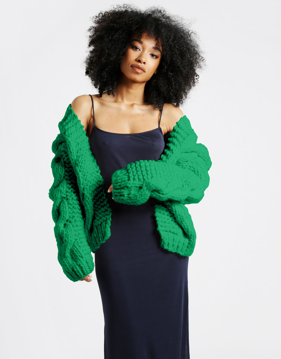 Cable Bomber Emerald Green