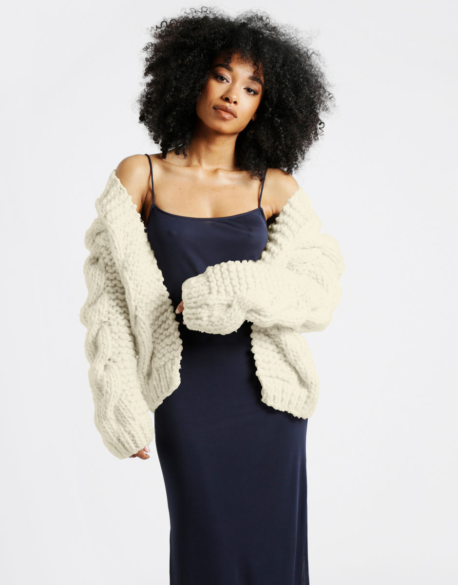 Cable Bomber Ivory White