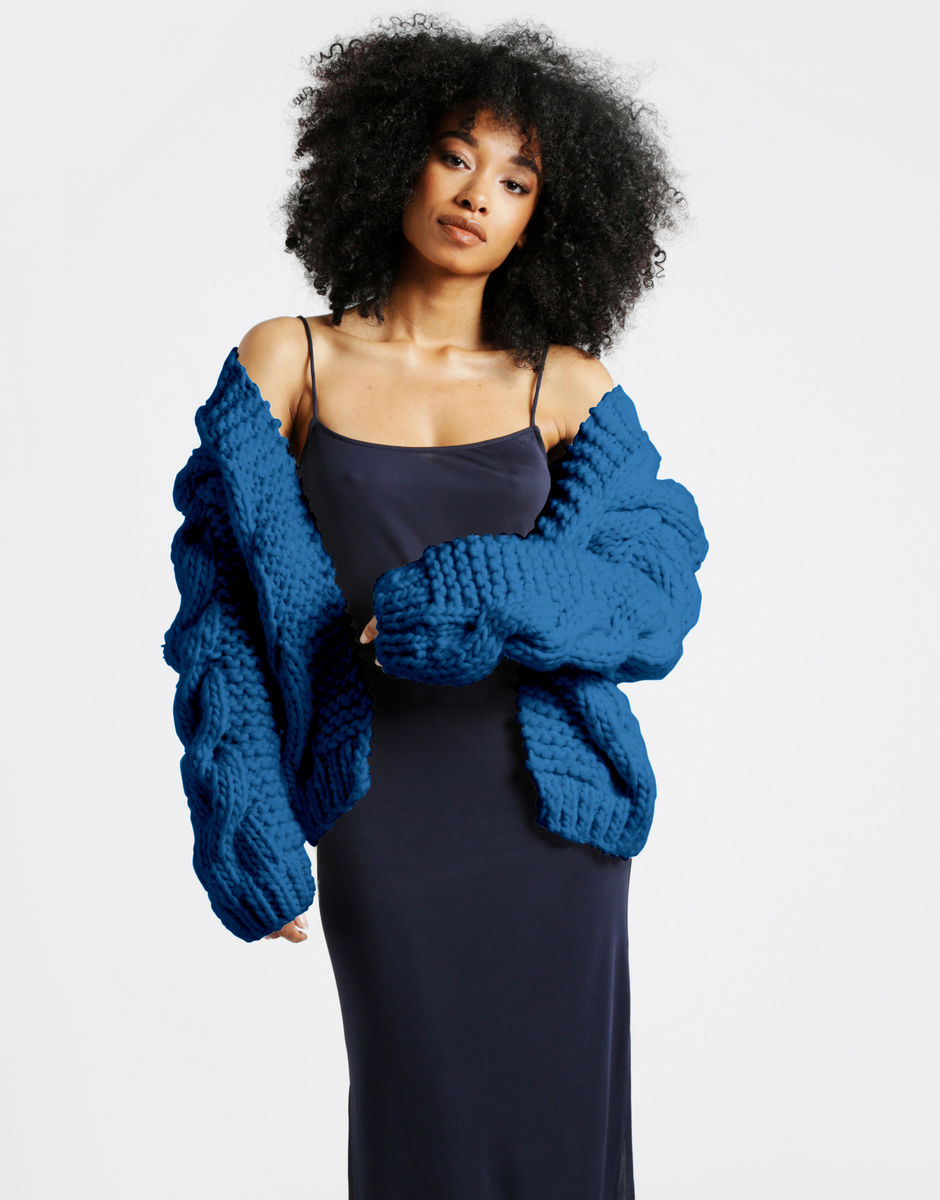Cable Bomber Sherpa Blue