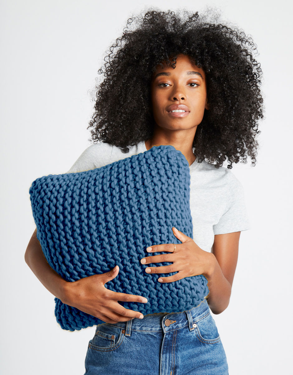 Can You Feel It Kissen Dusty Denim