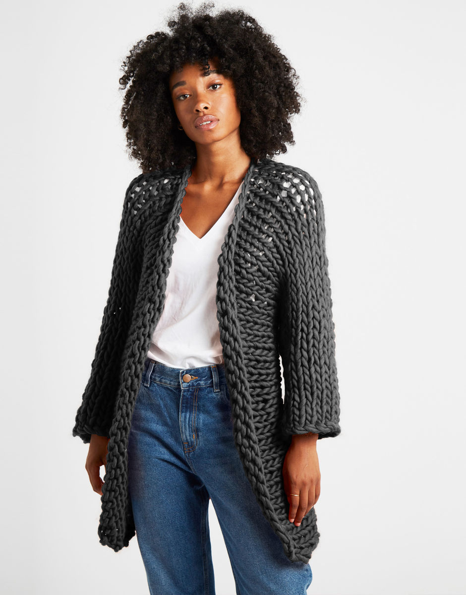 Fearless Cardigan Charcoal