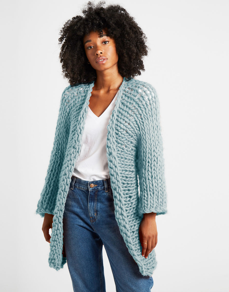 Fearless Cardigan Duck Egg Blue