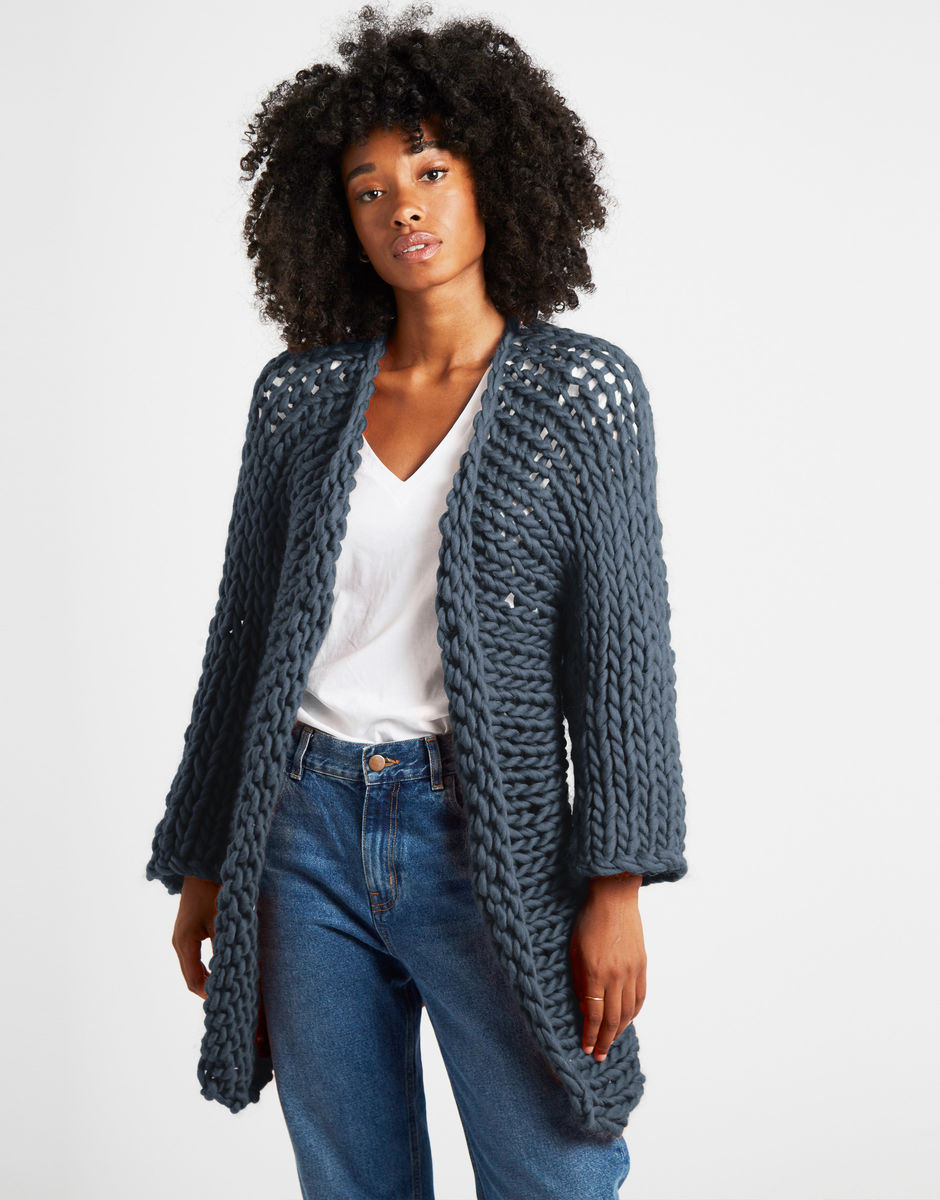 Fearless Cardigan Eagle Grey