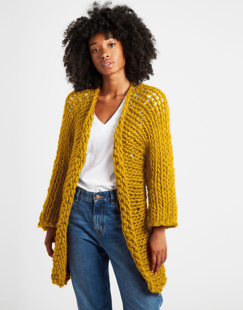 Fearless Cardigan Mustard Sally