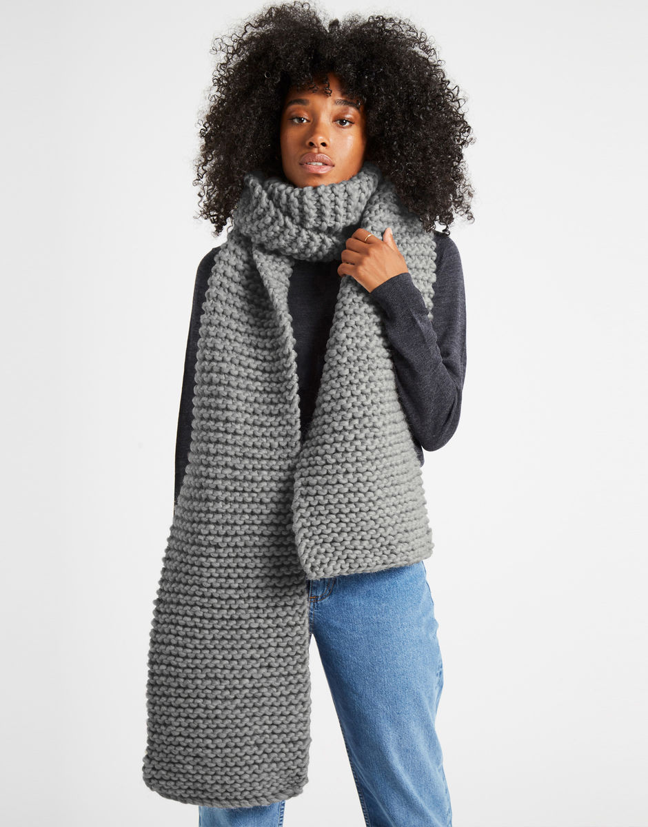 Foxy Roxy Scarf Tweed Grey