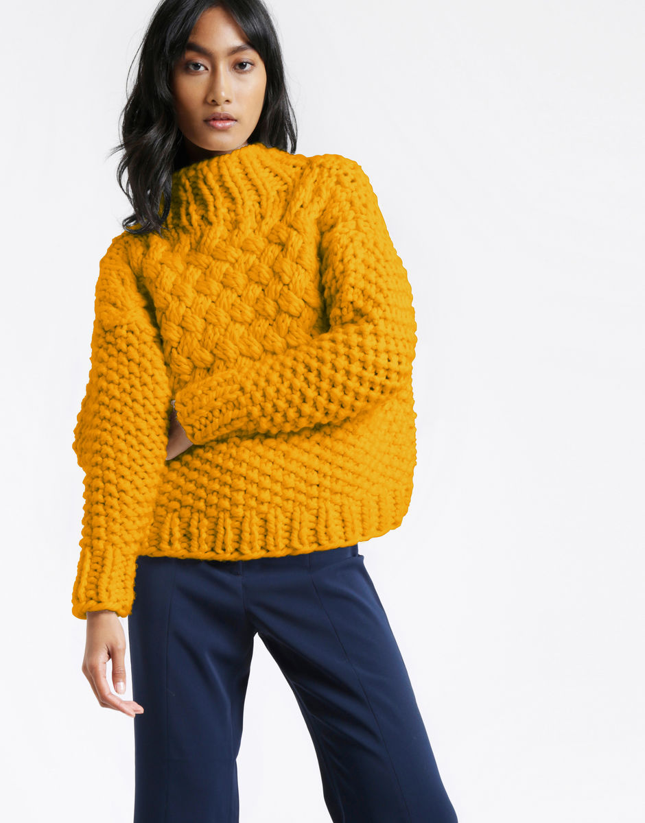 Full Moon Pullover Mustard Sally