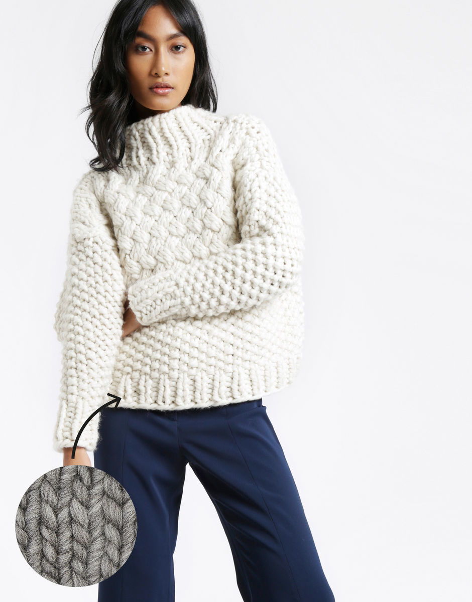 Full Moon Pullover Tweed Grey