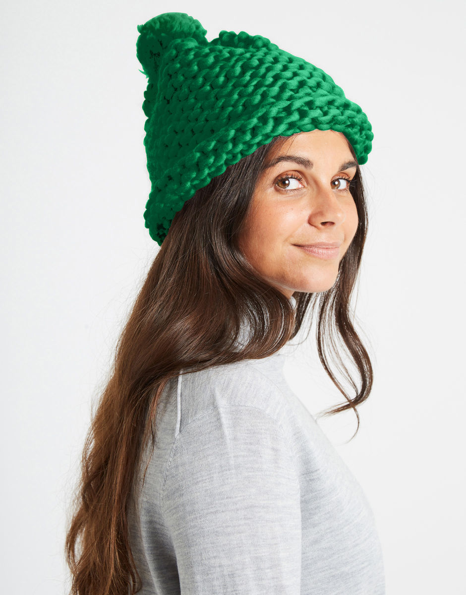 Happy Daze Beanie Emerald Green