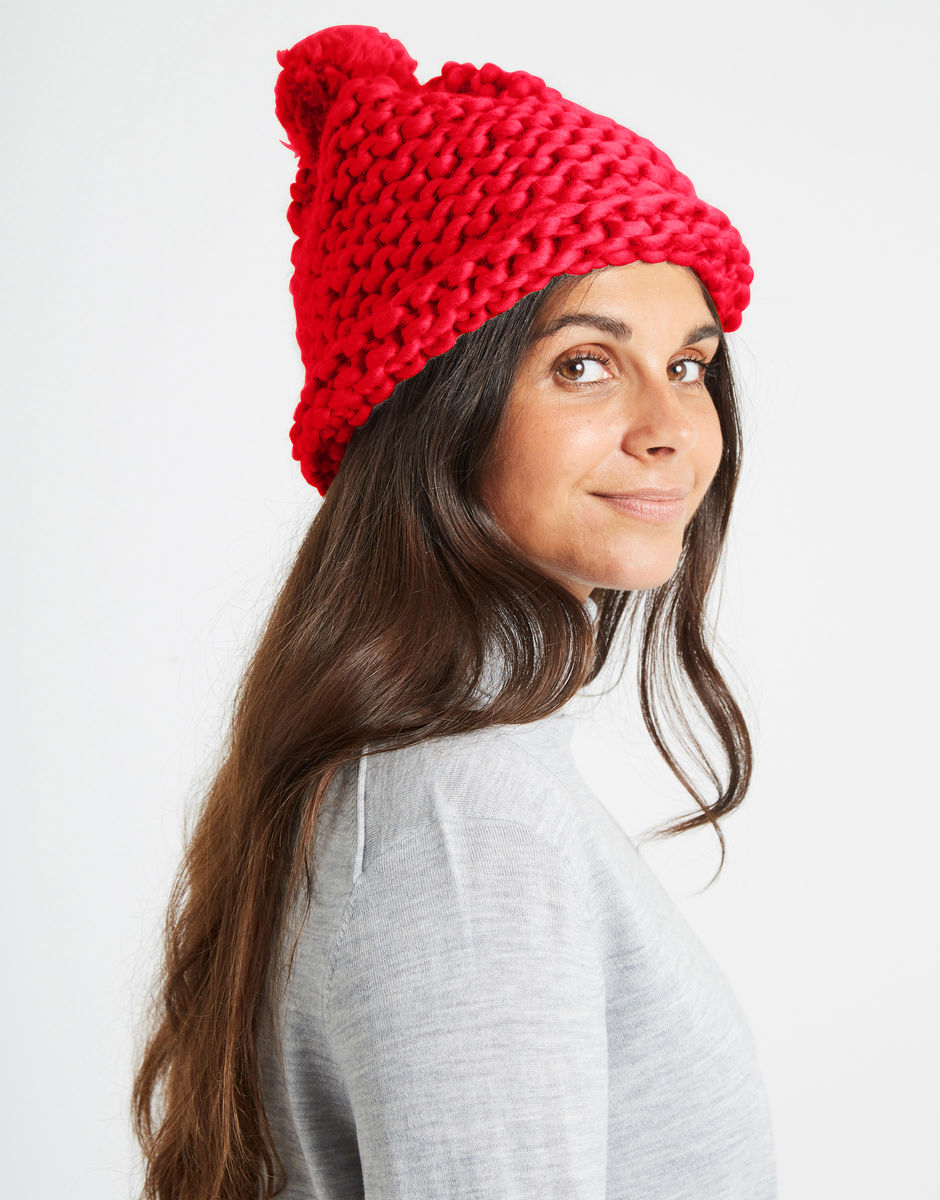 Happy Daze Beanie Lipstick Red