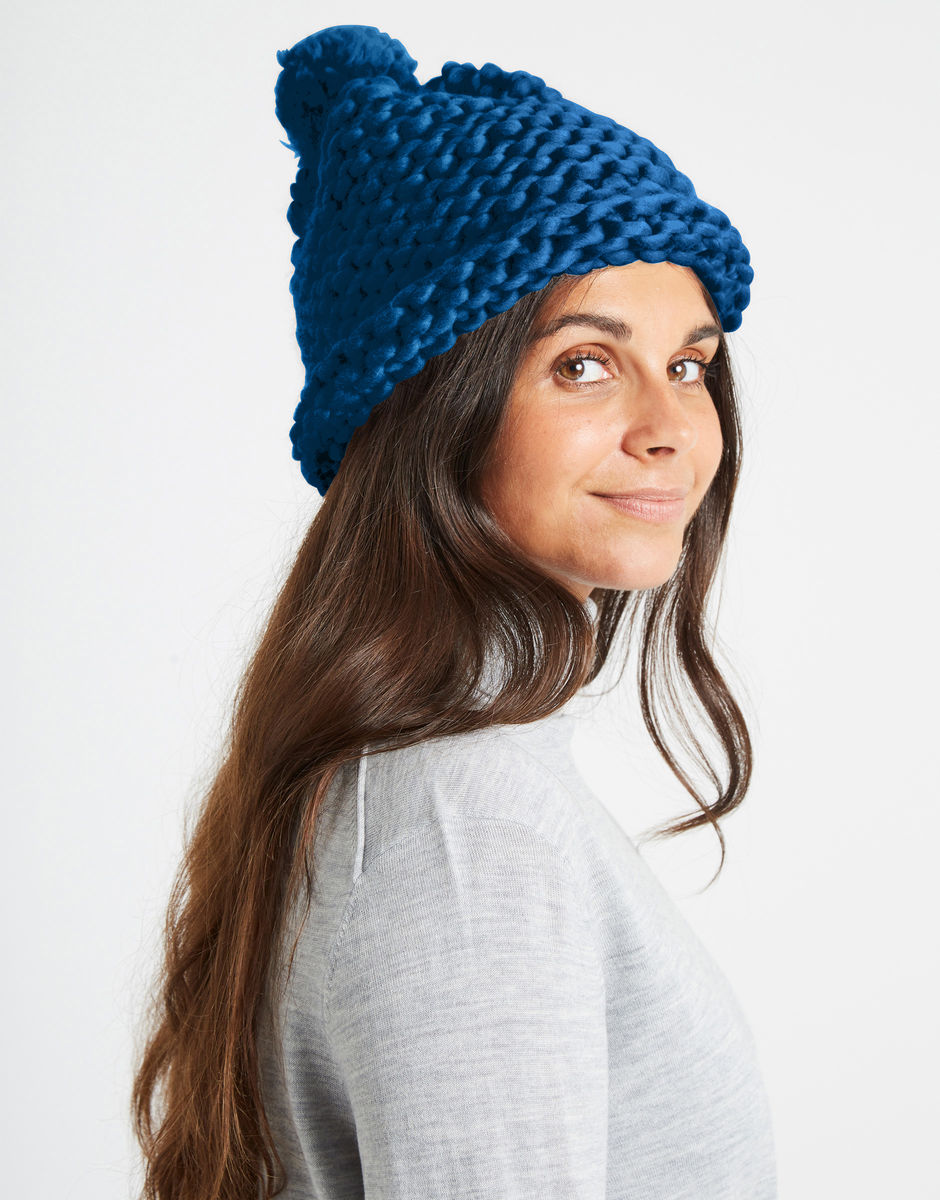 Happy Daze Beanie Sherpa Blue