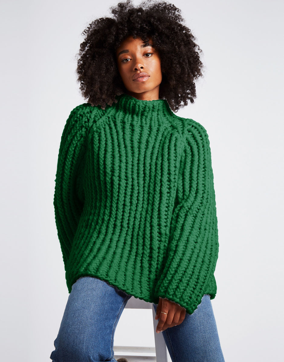 Lightning Pullover Emerald Green