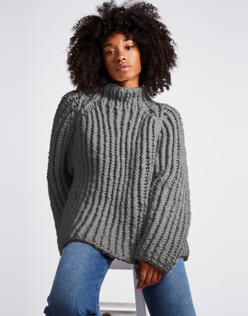 Lightning Pullover Tweed Grey