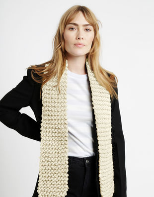 Lil' Foxy Roxy Scarf Ivory White
