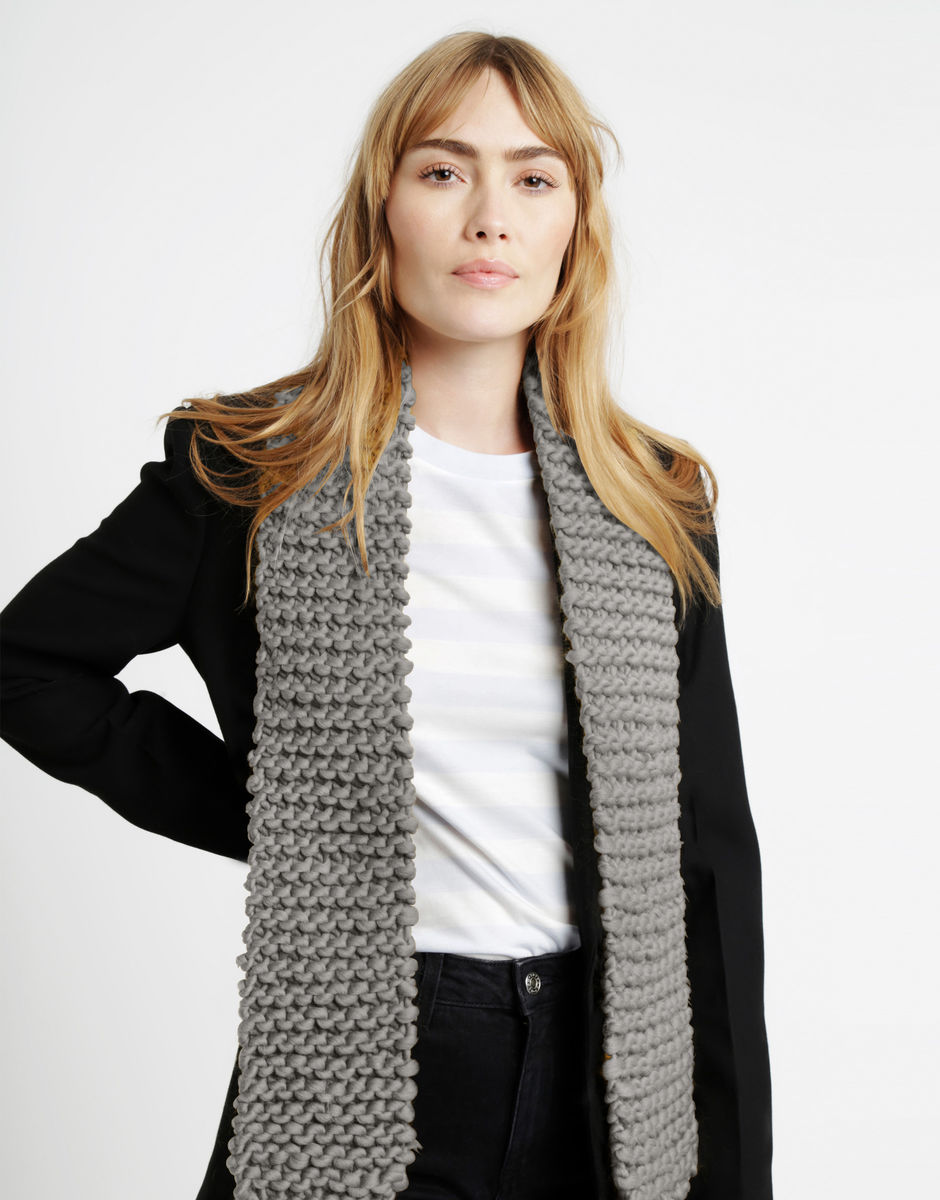 Lil' Foxy Roxy Scarf Tweed Grey