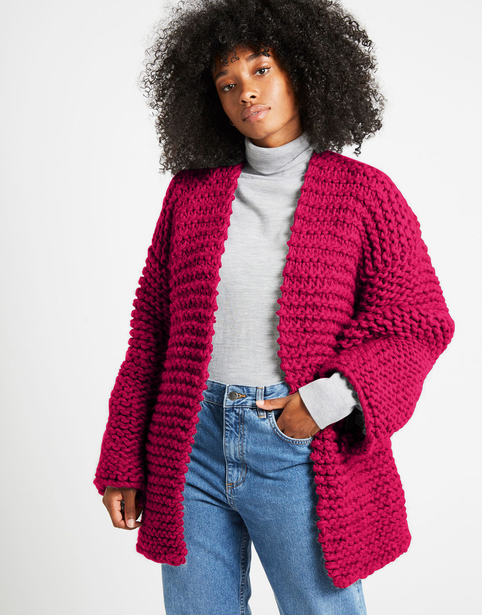 Sweet Love Cardigan Hot Punk Pink