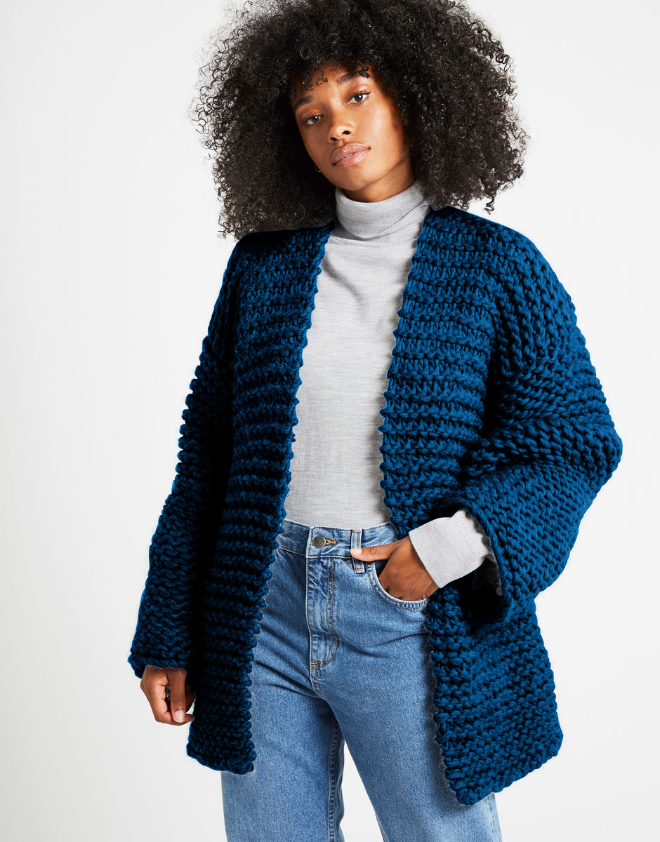 Sweet Love Cardigan Sherpa Blue