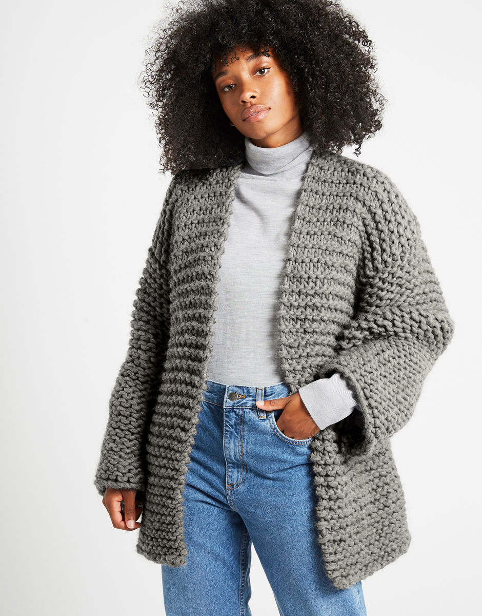 Sweet Love Cardigan Tweed Grey