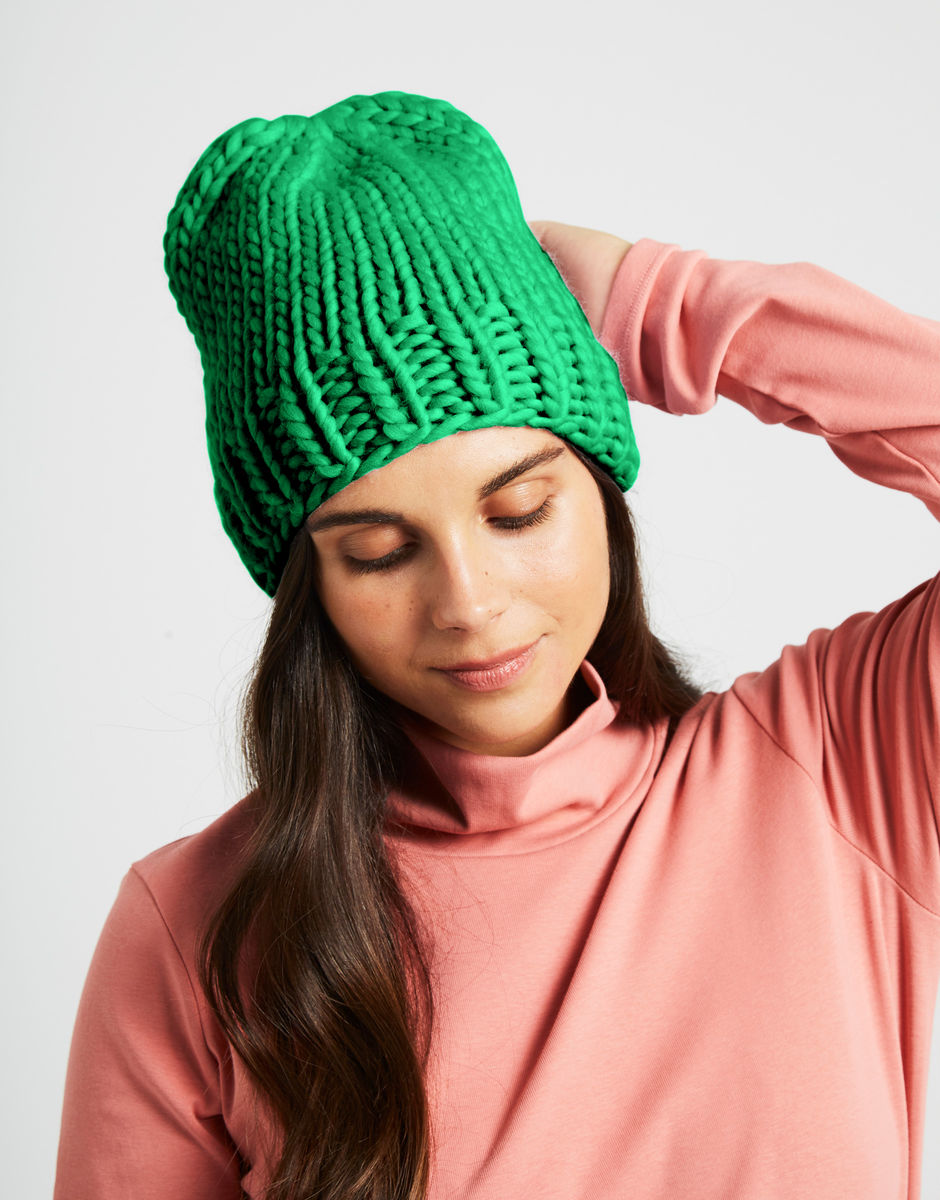 Hygge Mütze Emerald Green
