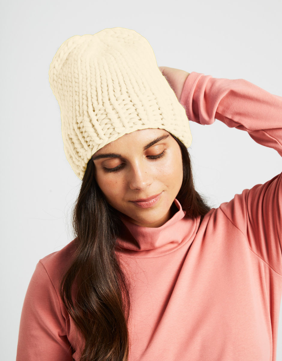 Hygge Mütze Ivory White