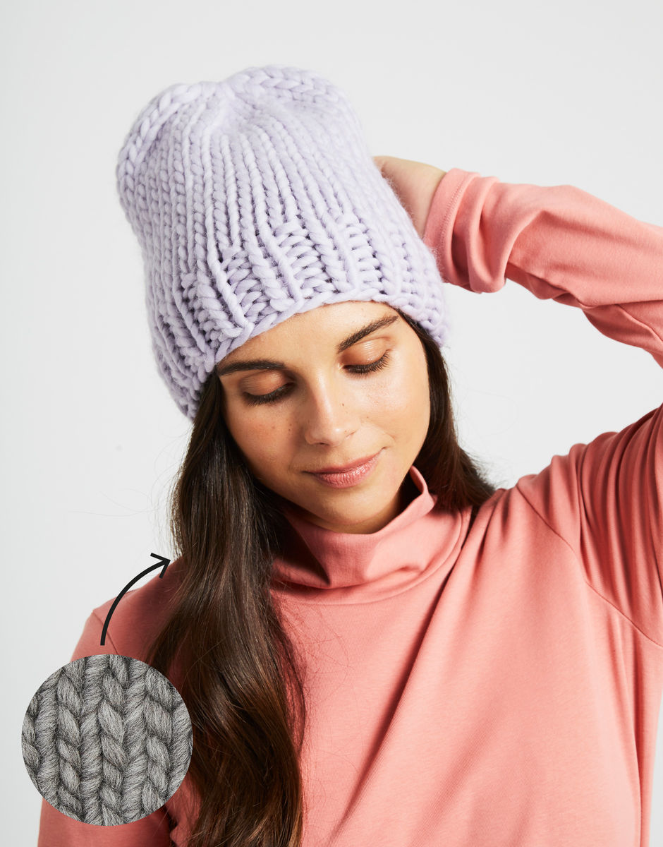 Hygge Mütze Tweed Grey