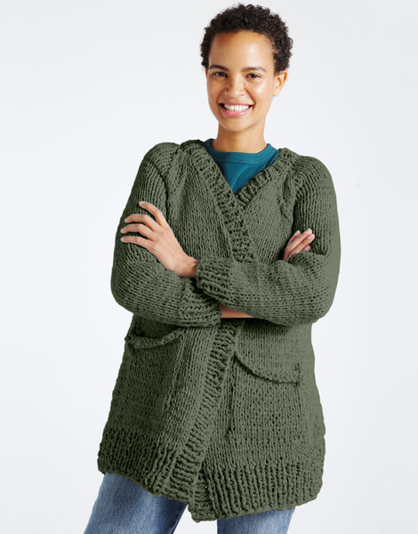 Big Fun Cardigan Army Green