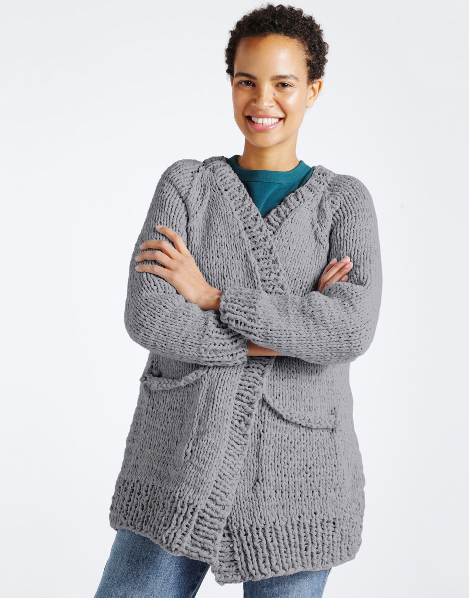 Big Fun Cardigan Jog Grey