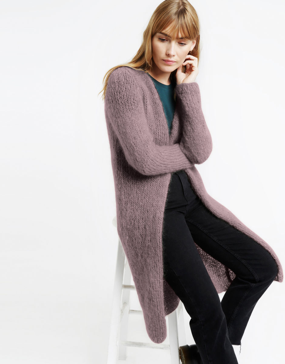 Delia Cardigan Misty Mauve