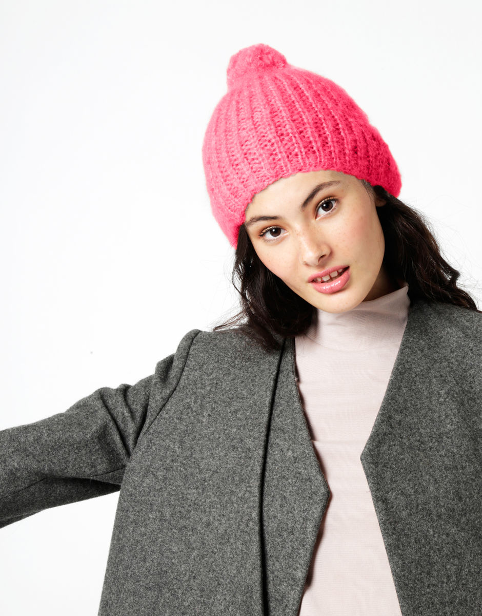 Knit It Better Beanie Hot Punk Pink