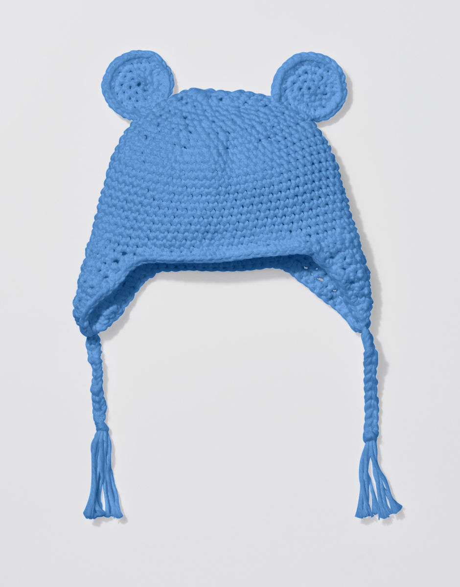 Buster Bear Beanie Cloudy Blue