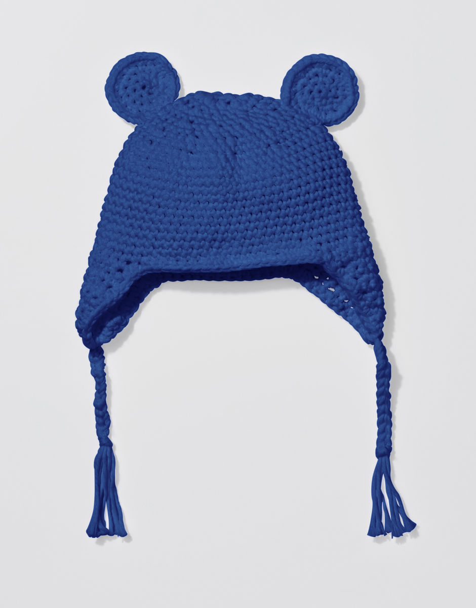 Buster Bear Beanie Cobalt Blue