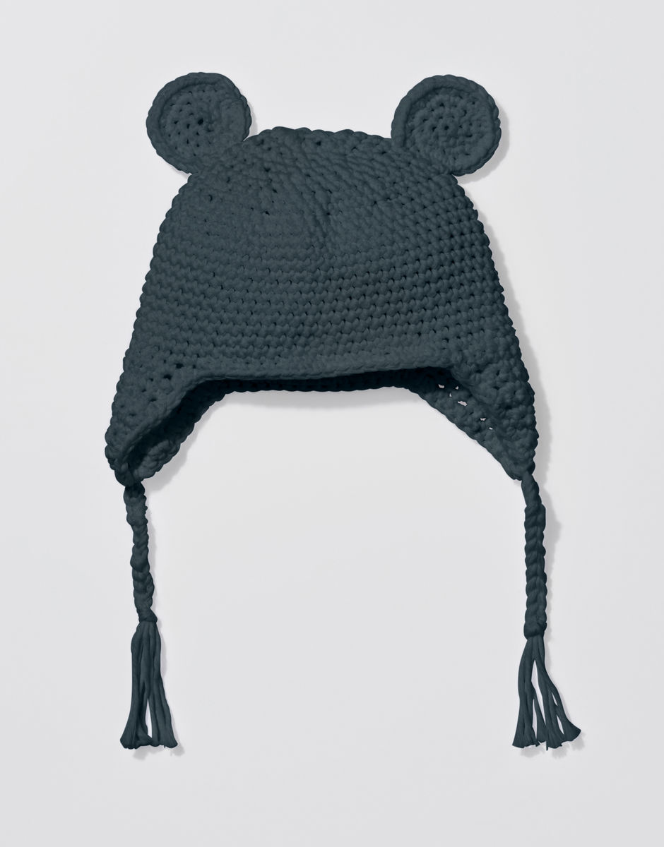 Buster Bear Beanie Eagle Grey