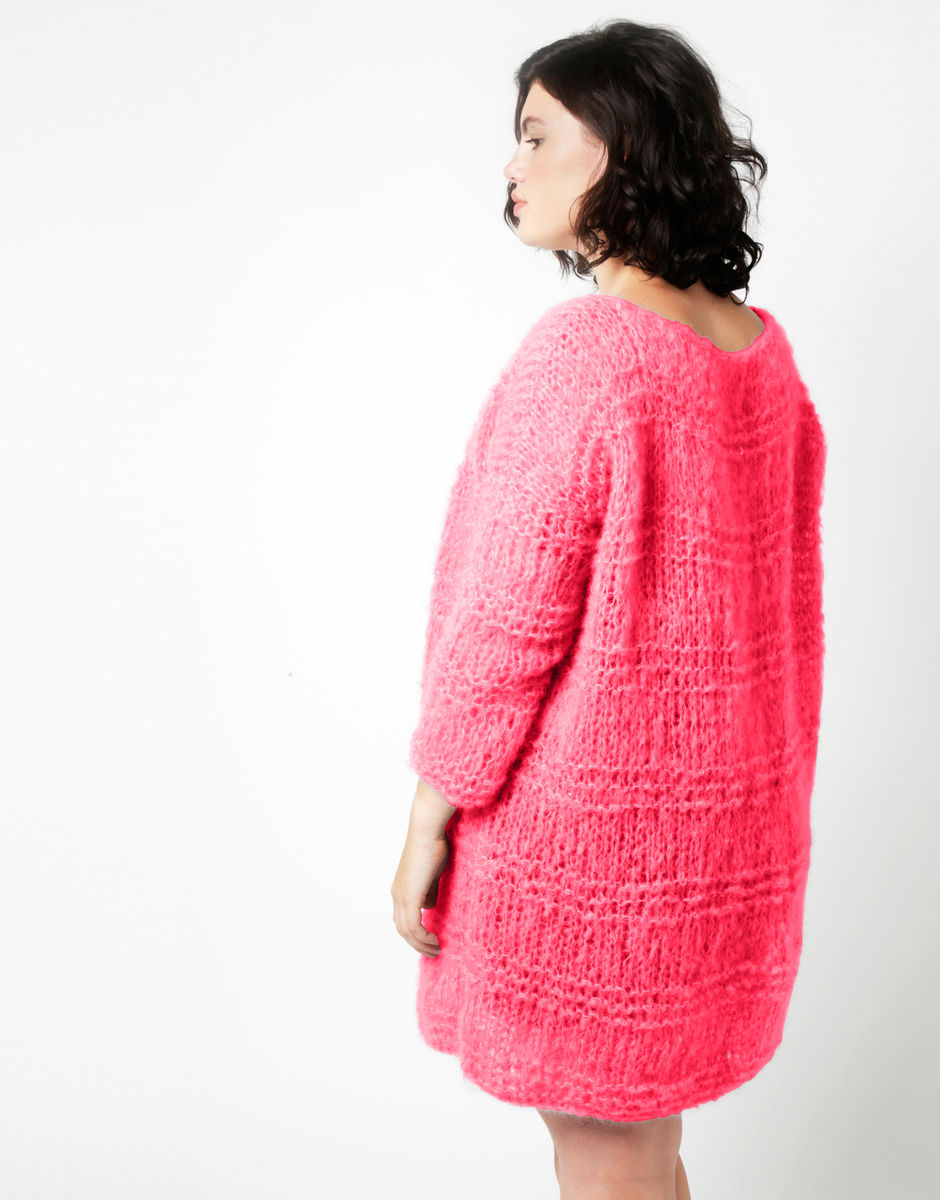 Stay Cardigan Hot Punk Pink