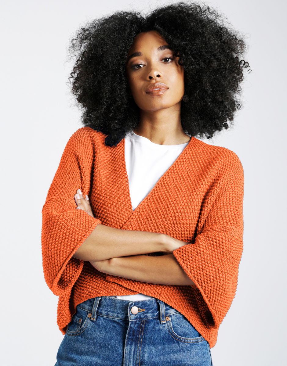Final Countdown Cardigan Bazaar Orange