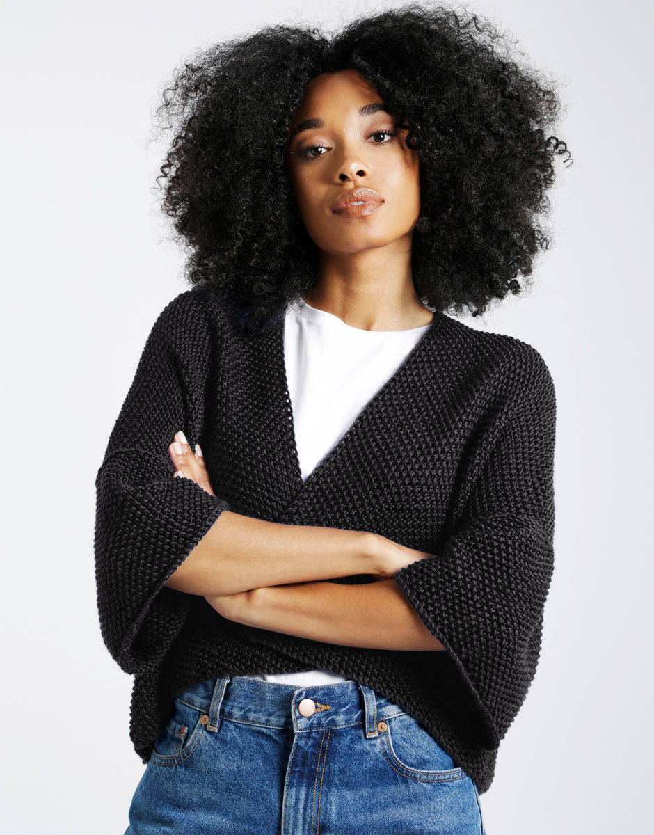 Final Countdown Cardigan Cinder Black