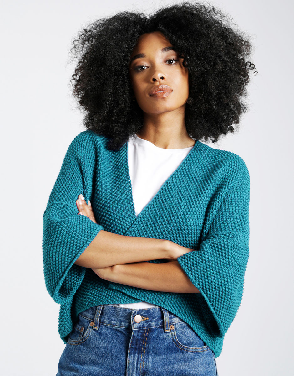 Final Countdown Cardigan Turquoise Waters