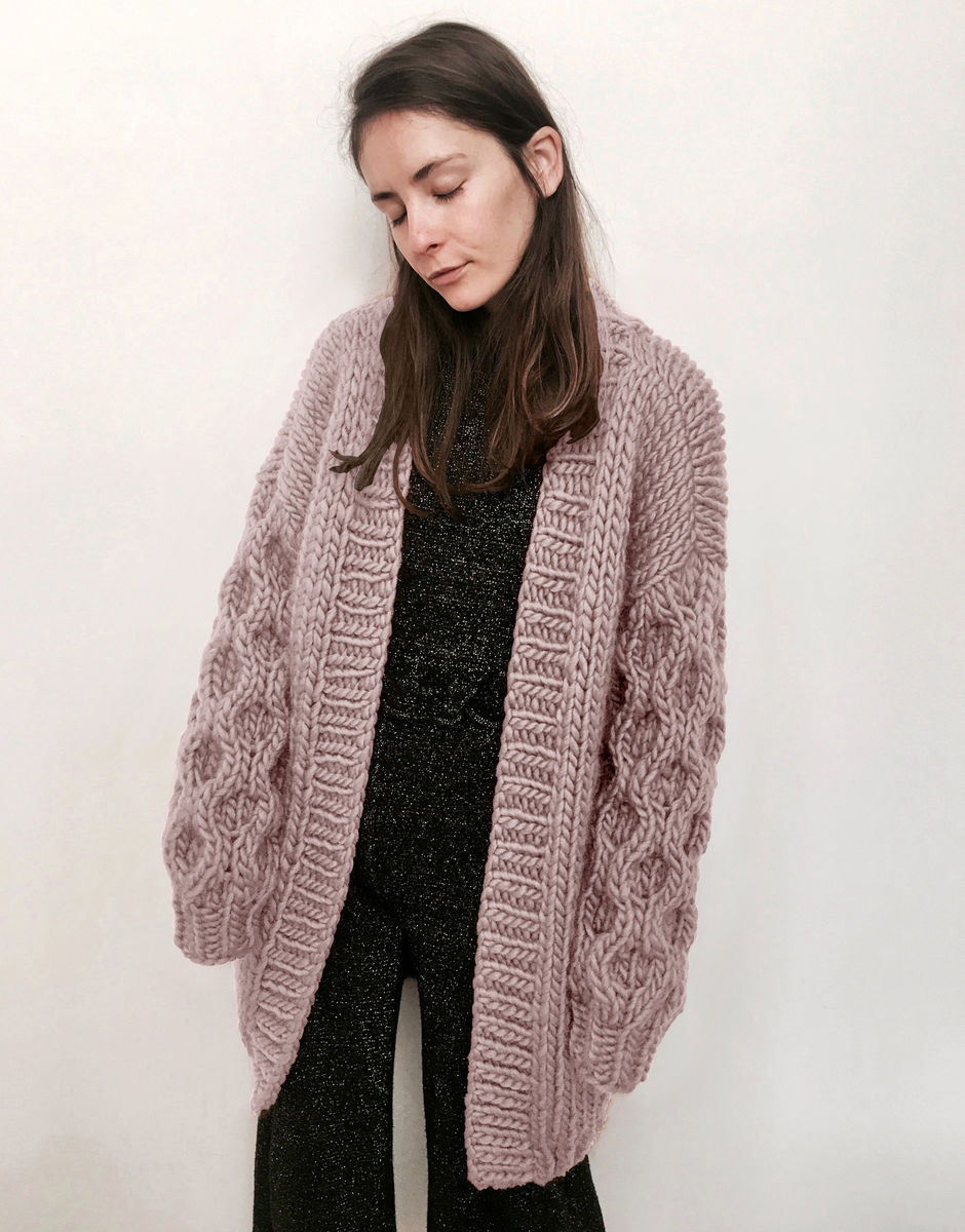 Mr Honey Bear Cardigan Mellow Mauve