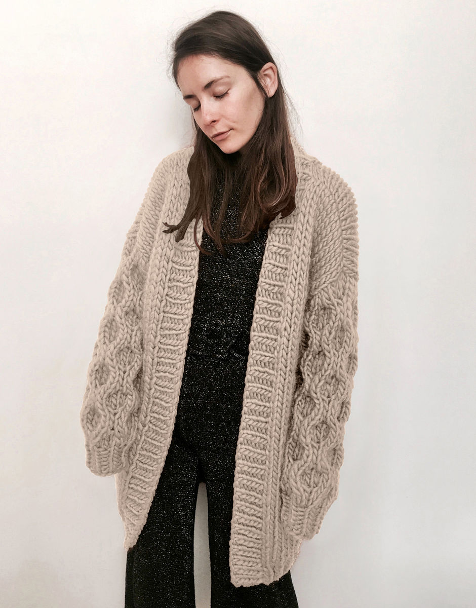 Mr Honey Bear Cardigan Sand Trooper Beige