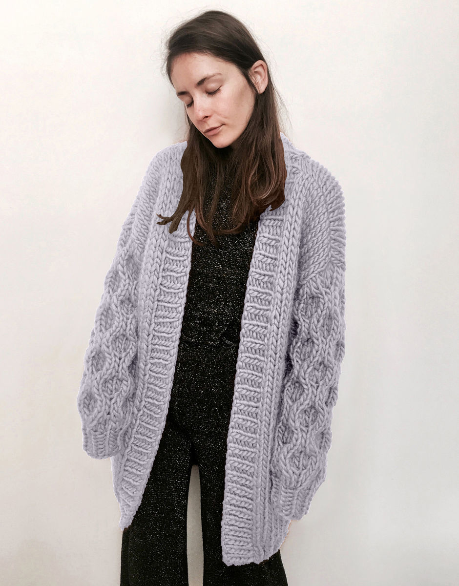 Mr Honey Bear Cardigan Lilac Powder