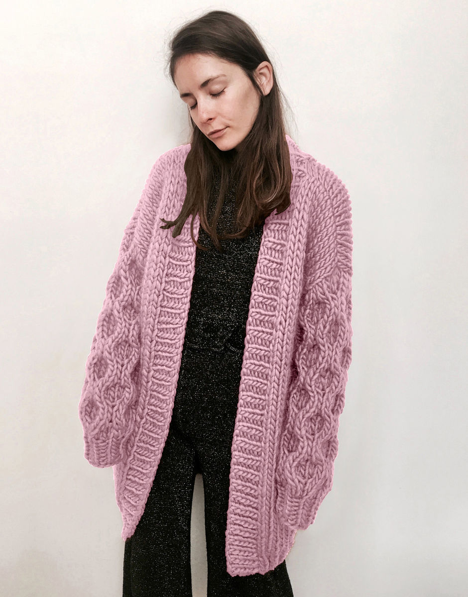 Mr Honey Bear Cardigan Pink Lemonade