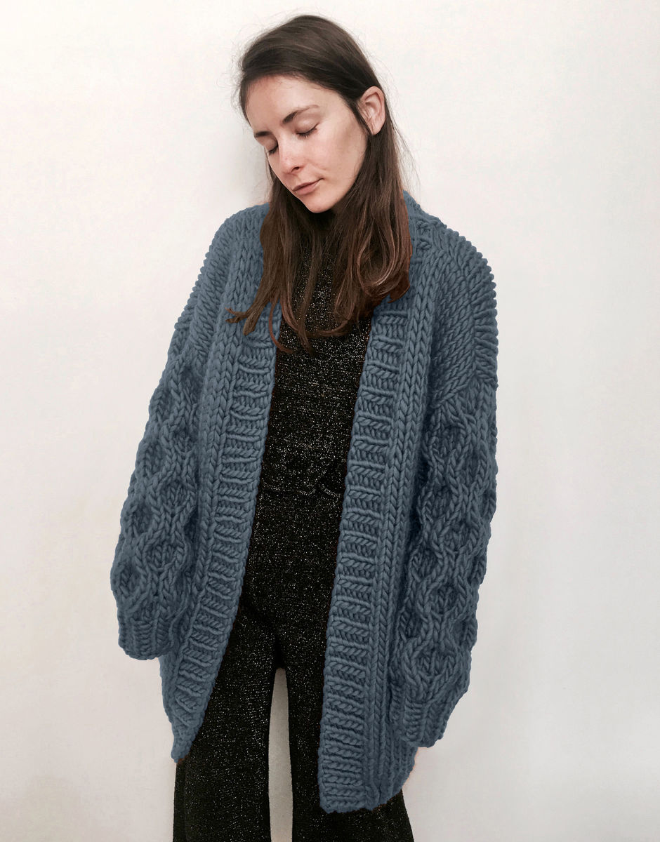 Mr Honey Bear Cardigan Eagle Grey