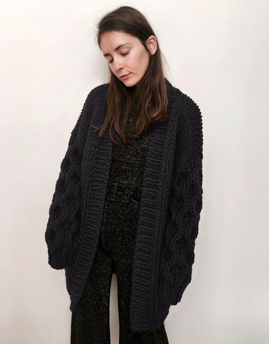 Mr Honey Bear Cardigan Space Black