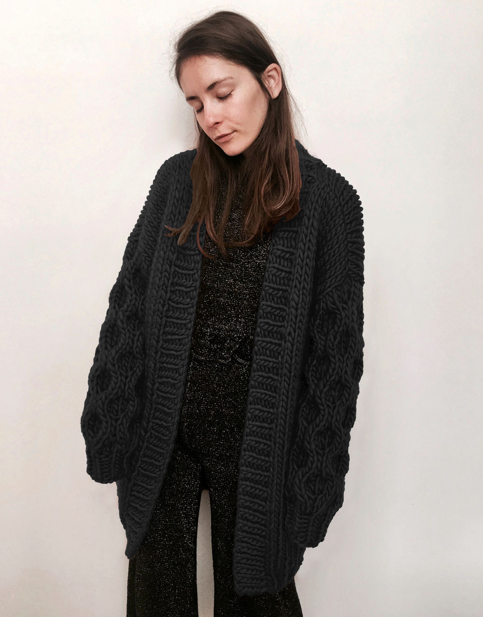 Mr Honey Bear Cardigan Charcoal